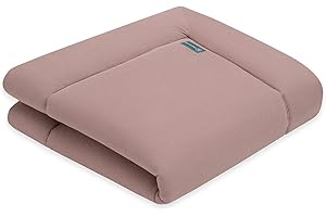 ‎EMMA & NOAH emma & noah Krabbeldecke Baby, 120x120 cm, Groß und Gepolstert, Bio-Baumwolle, Oeko-TEX Zertifiziert, Babydecke, Weiche Spieldecke & Laufgittereinlage für Jungen & Mädchen (Essential Berry)
