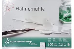 Hahnemühle Harmony Cartone acquerello, satinato, 300 g/m², 21 x 29,7 cm, 12 fogli Made in Germany