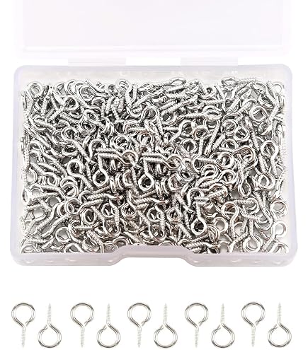 300 Stück Ösenschrauben Aus Edelstahl – 8/10/12mm, Gold, Für Schmuck, Holz & DIY