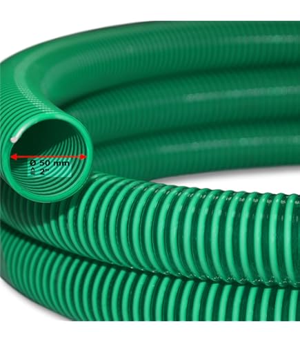AquaOne Vijverslang 40 mm, 1 1/2 inch, hoogwaardige vijverslang voor tuin en vijver, spiraalslang, zuigslang, pompslang, flexibele waterslang (10 meter