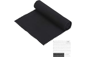 BELIOF 1 Pcs Housse de Clavier Piano Protection Anti-poussière Piano de 76/88 Touches Noir Protège Protège Claviers de Piano(125 X 15cm) avec 1 Pcs Transparent Autocollant Note de Piano