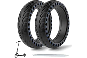 OUXI Xiaomi Tyre, Electric Xiaomi Scooter Tyre Solid 8.5 Inch Puncture Proof Explosion Proof Rubber Tubeless Xiaomi Scooter Wheel Front/Rear for Xiaomi Mijia M365 Pro Gotrax gxl/XR/V (2PCS Blue)