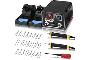 SEAAN Pyrography Machine, Upgraded Wood Burning Kit, Adjustable Temperature Control (60W, 2Pen, 23Pyrography Wire Tips, Dual Port, Digital Display)