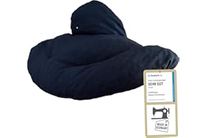 ‎GIRAFFENLAND Nackenhörnchen mit Stehkragen dunkelblau - Kirschkernkissen - Nackenkissen Wärmekissen Nacken Schulter - Ein sehr wohliger Nackenwärmer