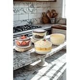 Cressa Isıya Dayanıklı Cam Fırın Kasesi 4 Adet 10 cm-Sufle Kabı