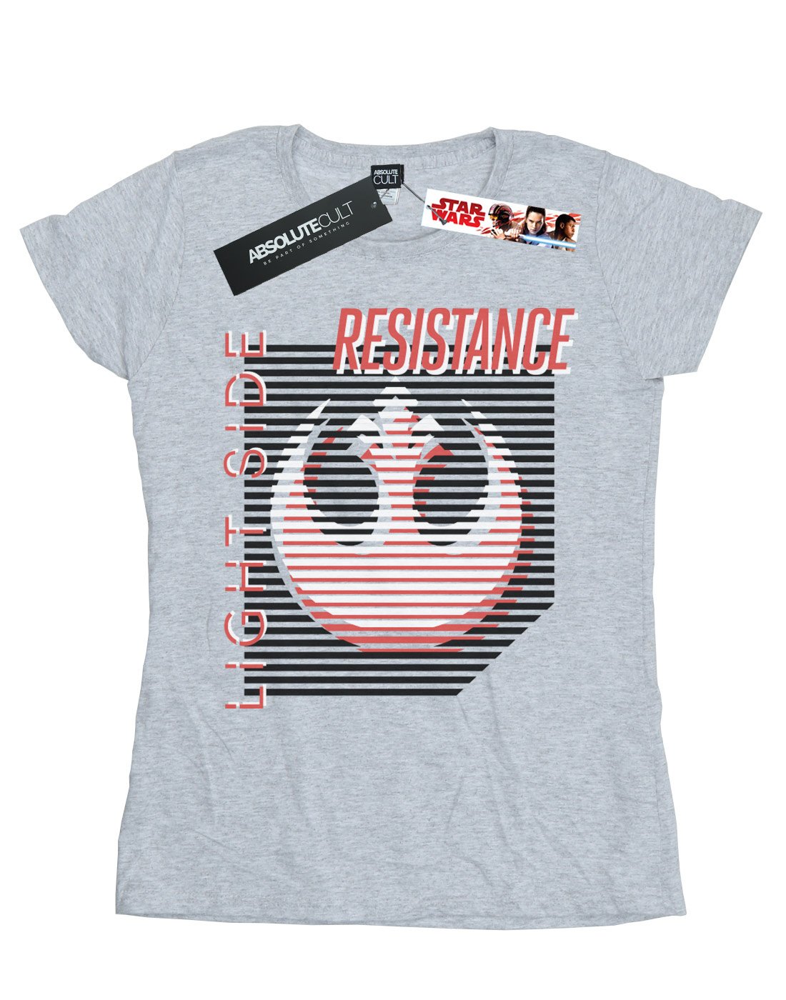 Star-Wars-Damen-The-Last-Jedi-Light-Side-T-Shirt-X-Large-Sport-Grey