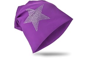 Miobo Berretto Slouchy per Bambini, Cotone, Stella con Strass
