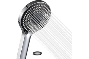 OFFO Shower Head,6 Modes Handheld Shower Head Large Powerful Boosting Handheld Showerhead for Low Water Pressure ShowerHead,Chrome