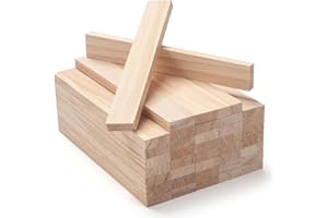 COOWAYZE Holzleisten Holzklötzchen Holzstäbchen zum Basteln 22 x 8 x 160 mm, 40 Stück Holzlatten Holzstäb Bastelholz, Natur Unfertige Kantholz Holzstab Holzstange Hartholz Dübel für Modellbau