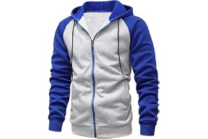 YawYews Huvtröjor för män dragkedja fleece lätta långärmade huvtröjor för män huvtröja S-2XL