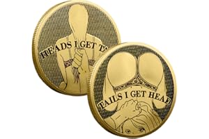 OHREN 2pcs Monete Testa E Croce, Moneta Sexy Per Adulti A Doppia Faccia, Moneta Portafortuna, Monete Sfida Per Adulti, Scherzi Divertenti Regali Per Adulti Uomini Donne