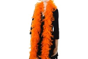 Larryhot boa Feather – 1,8 m – plumes de dinde, fabriquées à la main en plumes pures pour les fêtes, Noël, mariages, tables centrales, costumes, concerts et décoration d’intérieur