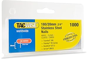 Tacwise 1510 Chiodi Brad 18G Acciaio Inossidabile Tipo 180/20 mm, Confezione da 1000