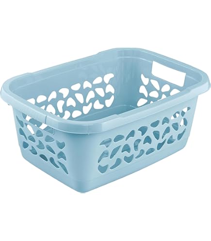 Keeeper Cesto Biancheria 60L Blu Nordic | Con Coperchio E Fessura, Ventilato, Per Casa Ordinata - Foto 10