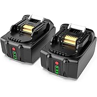18V 5,0Ah für Makita Ersatzakku 2 Pack Makita 18v Akku BL1850 Werkzeug Ersatz Akku BL1830 LXT-400 BL1840 Mit…