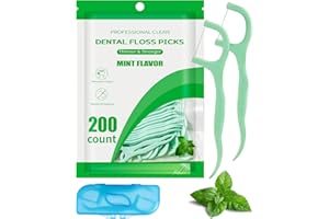 200 sztuk patyczków z nicią dentystyczny, do czyszczenia zębów, wykałaczki o smaku, do pielęgnacji zębów, patyczki z etui LAOYE