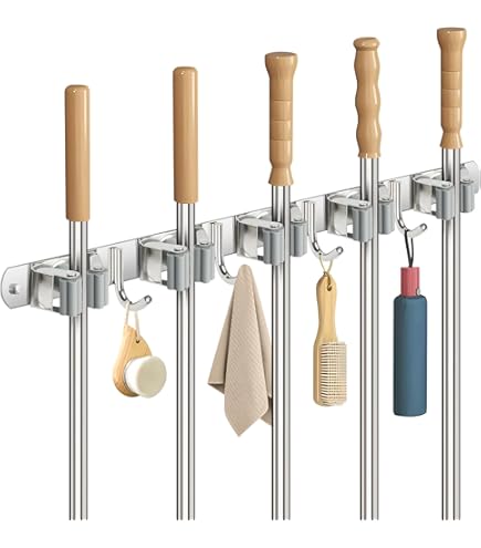 König Design Besenhalterung - Selbstklebende Wandhalterung Für Reinigungsgeräte