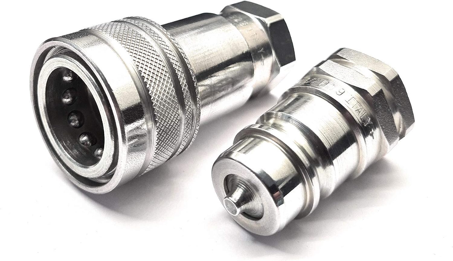 Hydraulic Quick Release Couplings 1/2" BSP Tractor Loader Male & Female Couplers - Set