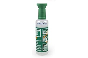 MedX5 (Upgrade 2020) 500 ml ducha ocular de emergencia 0,9 % NaCl, producto para el lavado de ojos con suero fisiológico (0,9 %), producto de lavado ocular, solución para el lavado ocular