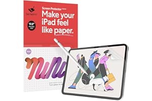 BERSEM Confezione da 2 pellicole protettive per schermo Paper compatibili con iPad 10th Generation 11" (2022), in PET opaco per disegno, antiriflesso, Face ID, compatibili con Apple Pencil