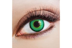 aricona Kontaktlinsen - Lentes de contacto verdes mágicos lentes de color sin dioptrías - Lentes de contacto de color para carnaval, disfraces, cosplay, 2 piezas