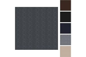 CUCOS Carpet Tiles Peel and Stick, 30x30CM Squares Floor Tile, Soft Padded Carpet Tiles, Self Adhesive Dark Grey 10 Pack