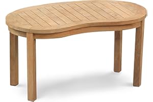 Jati Teak Banana Oval kidney shaped Wood Coffee Table
