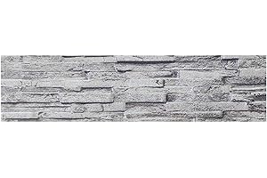 IZODEKOR Paneles imitacion ladrillo-Revestimiento de paredes, paneles de poliestireno para salón, cocina, dormitorio y Teras, paneles decorativos 3d para uso interiores y exterior|Sombras de gris