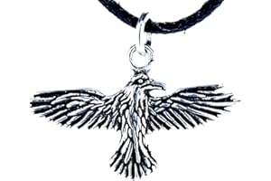 Kiss of Leather Petit Corbeau Pendentif en 925 Argent Sterling Numéro 28