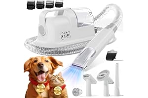 XKISS Aspirateur poil de chien，13000 Pa Aspirateur Poil de Chien Chat avec 5 Outils de Toilettage，60dB Silencieuse，Aspirateur pour chien avec brosse，1.4L Ultra-Récipient, Silencieuse