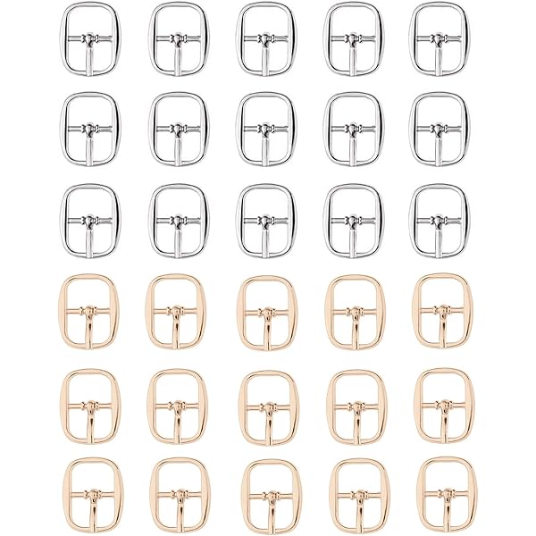 24 Stück Metall Rollschnallen Für Schuhe & Gürtel - Mini Schnallen In Gold & Silber Für DIY Projekte