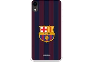 LA CASA DE LAS CARCASAS Coque iPhone XR du FC Barcelone Rayé Blaugrana pour protéger votre téléphone portable Coque en silicone souple avec licence officielle FC Barcelone