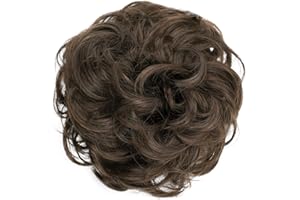 CAISHA Postiche Choucho Avoir Les Cheveux Relevés Avoir Les Cheveux Relevés Volumineux Bouclé Chignon Brun Mix G26A