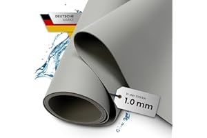 TeichVision - Premium PVC Teichfolie hellgrau - Stärke 1 mm - 2 m x 2 m/PVC Folie grau geeignet für Teiche, Biotope, Naturschwimmbäder