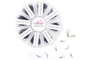 FADLASH Russes Volume Cils 14D 0.05 D Curl 9-16mm Mix 1000pcs Préfaits Extensions de Cils Ventilateur Préfabriqué Promade Volume Russes Boucles de Clis Extensions