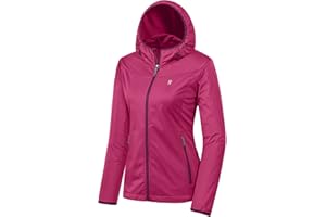 Little Donkey Andy Chaqueta Softshell ligera con capucha para mujer, para correr, viajes, senderismo, resistente al viento, repelente al agua