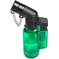 Angled Turbo Jet Flame Windproof Lighter Pick Colour Red Green Black Blue Orange+++ FREE POST (Green Angled)
