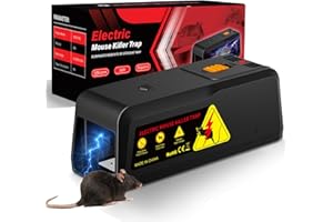 Trampas Eléctricas para Ratones,Jkevow Trampa Ratones 2800V Voltaje Potente,Mata Ratas Potente para Interior, Jardín y Cocina-Ficaz en Grande&Pequeño Ratón