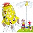 AM ANNA Rocket Water Sprinkler for Kids - 360-Degree Rotation Outdoor Summer Toy for Yard, Lawn Game With Pump Spray