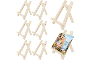 ZEONHEI 8 PCS 15 x 20cm Mini Easel, Small Display Easel, Triangle Wooden Tabletop Easel Stand, Mini Easels for Display Photos, Drawing, Mobiles, Art and Crafts