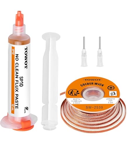 Kit De Dessoudage - Pompe à Dessouder, Mèche à Dessouder, étain, Pince Coupante - Pour Réparation électronique