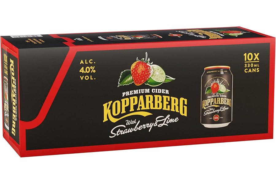 Kopparberg Premium Cider with Strawberry & Lime, 10 x 330ml