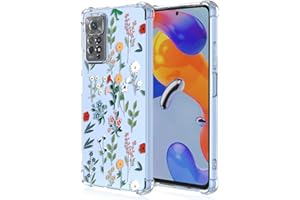 XINYEXIN Funda para Xiaomi Redmi Note 12 Pro 4G Funda Flores Floral Patrón Slim Antigolpes Transparente Carcasa Suave TPU Bumper Clear Case - Flower Art