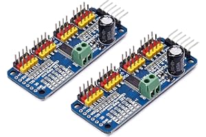 DUBEUYEW 2pcs PCA9685 16 Channel 12 bit PWM Servo Motor Driver IIC Module, Compatible with Arduino Raspberry Pi