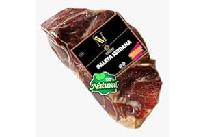 THE BLACK HOOF 1 Kg Jambon Serrano RESERVA Espagnol Désossé et 100% Naturel - Jamon Serrano Sans Os (Épaule) - Paleta Serrana Curada RESERVA Deshuesada