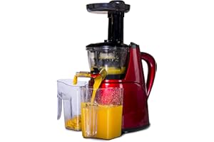 Jocca - Licuadora Prensado en Frio para Verduras y Frutas | Extractor de Zumos y Verduras | Incluye 2 jarras de 1 litro | Tot