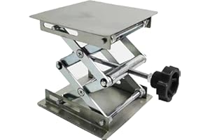 HFS(R) 4" x 4"/100mm x 100mm Stainless Steel Lab Jack Lift Table Scissor Stand Platform Max. Height 6" /152mm Load 3kg/6.6lbs