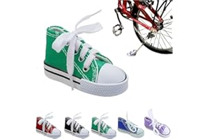 DEYSEN Personalized Moto Foot Support Small Shoe Motorbike Side Stand Kickstand Extension Pad 1pc Motorcycle Stand Cute Mini Canvas Shoes Side Stand Motorbike Accessories (Green)