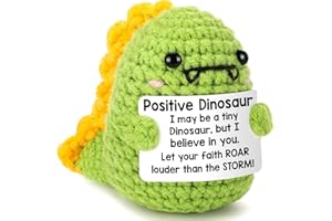 ZYJBD Lustige Positive Geschenke,Handgemachte Gehäkelt Kuscheltier,Inspirierende Mutmacher Deko,Motivationsgeschenke für Frauen Männer,Geburtstagsgeschenk Glücksbringer Partydekoration (Dinosaurier)
