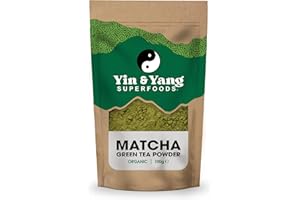 Organic Matcha Powder - 100g (33 Servings), by Yin & Yang Superfoods - Culinary Grade, Premium Quality, Natural Source of Energy, High in Antioxidants, Pesticide-Free, Vegan